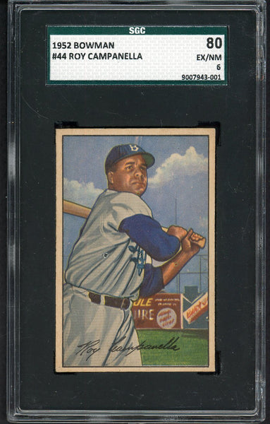 1952 Bowman Baseball #044 Roy Campanella Dodgers SGC 6 EX-MT 554844