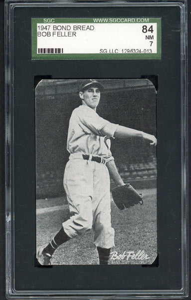 1947 Homogenized Bond Bob Feller Indians SGC 7 NM 554848
