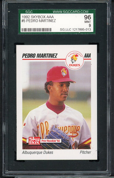 1992 Skybox AAA #005 Pedro Martinez Dukes SGC 9 MINT 554850