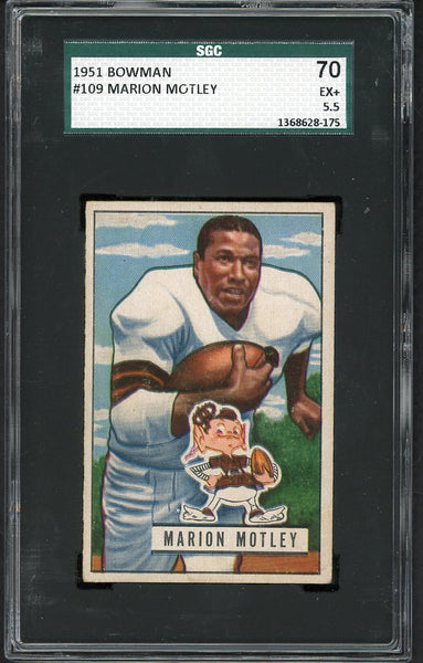 1951 Bowman Football #109 Marion Motley Browns SGC 5.5 EX+ 554851