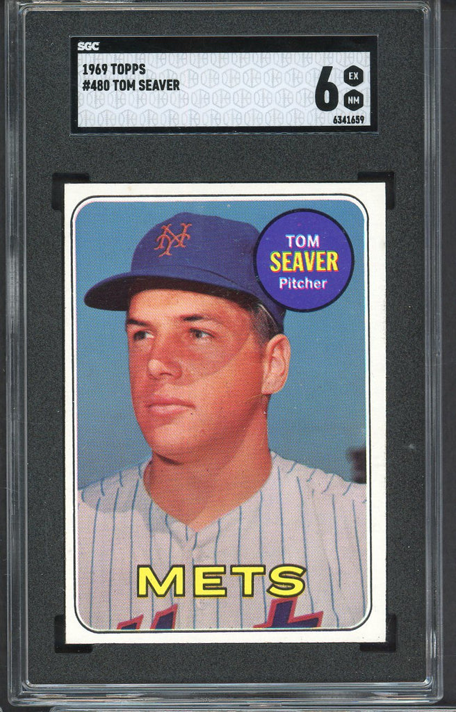 1969 Topps Baseball #480 Tom Seaver Mets SGC 6 EX-MT 554854