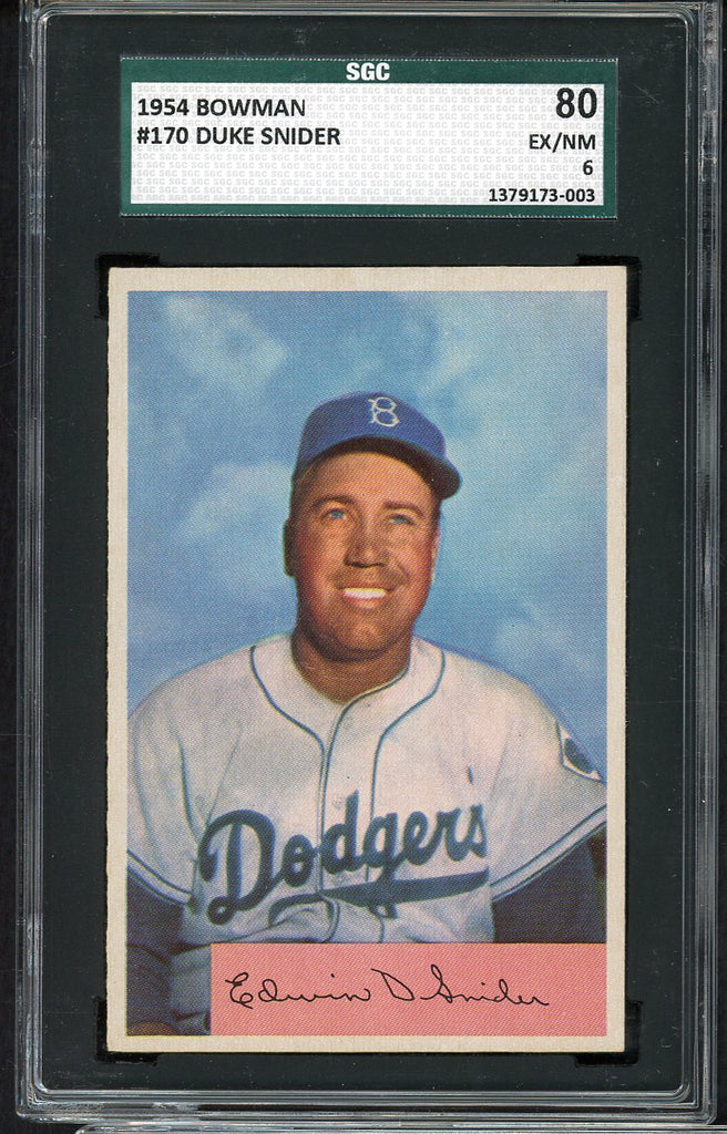 1954 Bowman Baseball #170 Duke Snider Dodgers SGC 6 EX-MT 554857