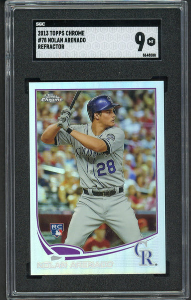 2013 Topps Chrome Refractor #078 Nolan Arenado Rockies SGC 9 MINT 554864