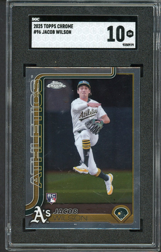2025 Topps Chrome #096 Jacob Wilson A's SGC 10 GEM MINT 554867