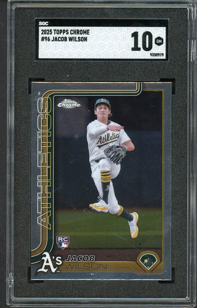 2025 Topps Chrome #096 Jacob Wilson A's SGC 10 GEM MINT 554867