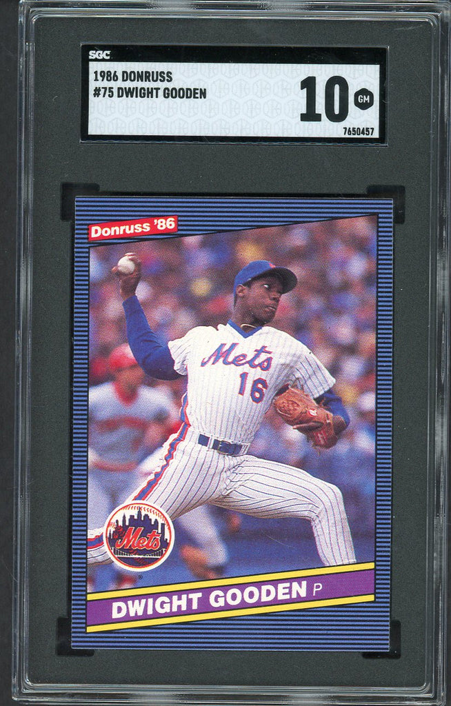 1986 Donruss #075 Dwight Gooden Mets SGC 10 GEM MINT 554871