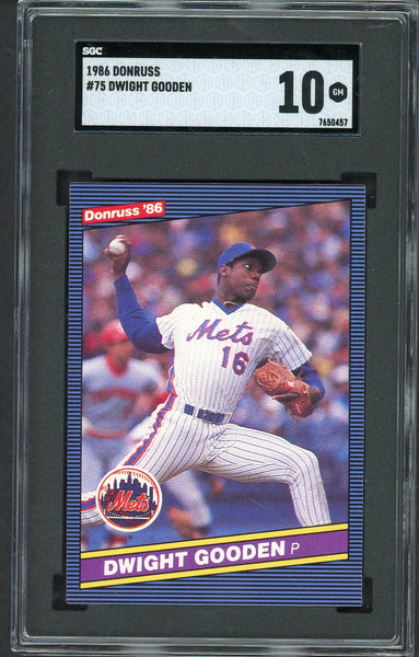 1986 Donruss #075 Dwight Gooden Mets SGC 10 GEM MINT 554871