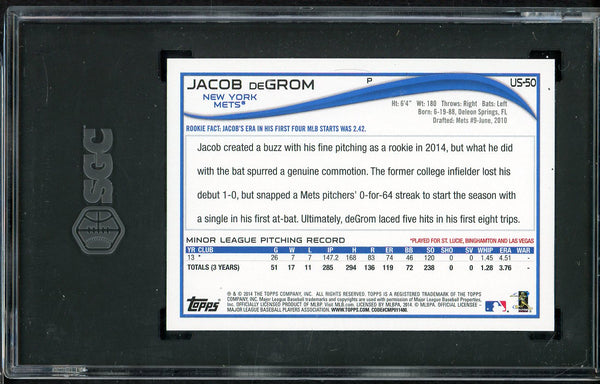 2014 Topps Update #US50 Jacob DeGrom Mets SGC 10 GEM MINT 554881