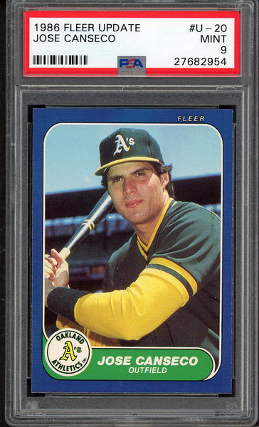 1986 Fleer Update #U20 Jose Canseco A's PSA 9 MINT 554885