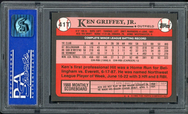 1989 Topps Traded #041T Ken Griffey Jr Mariners PSA 9 MINT 554888