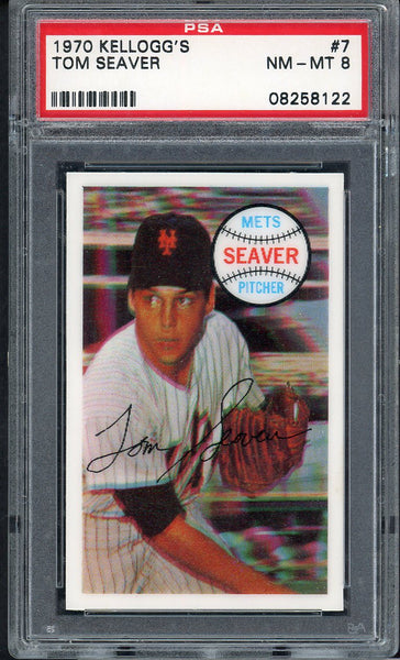 1970 Kelloggs Baseball #007 Tom Seaver Mets PSA 8 NM/MT 554889