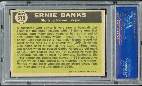 1961 Topps Baseball #575 Ernie Banks A.S. Cubs PSA 6 EX-MT 554893