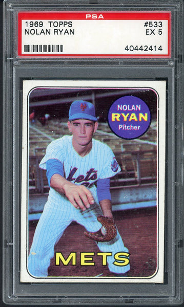 1969 Topps Baseball #533 Nolan Ryan Mets PSA 5 EX 554894