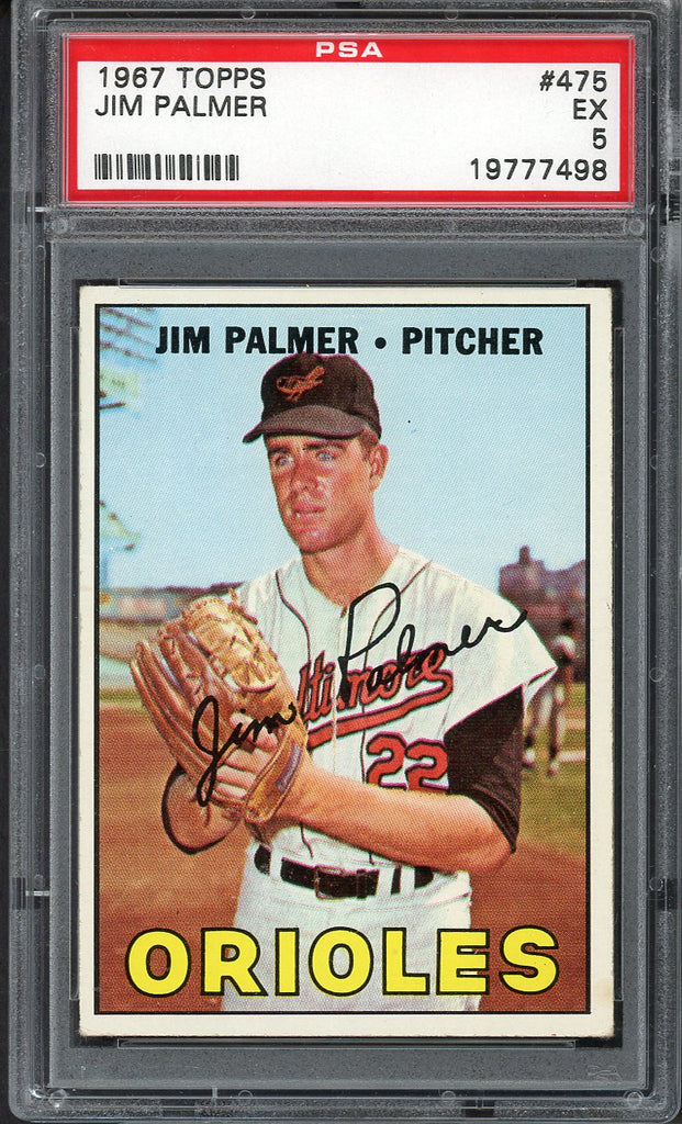 1967 Topps Baseball #475 Jim Palmer Orioles PSA 5 EX 554908