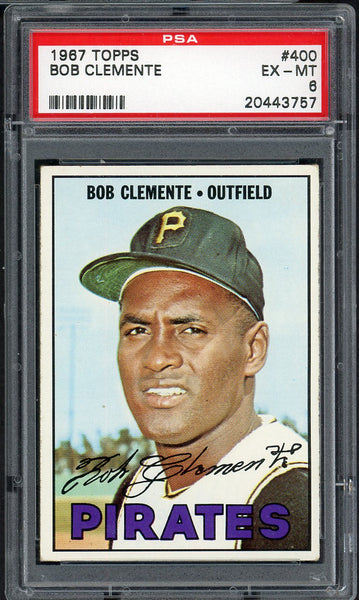 1967 Topps Baseball #400 Roberto Clemente Pirates PSA 6 EX-MT 554911