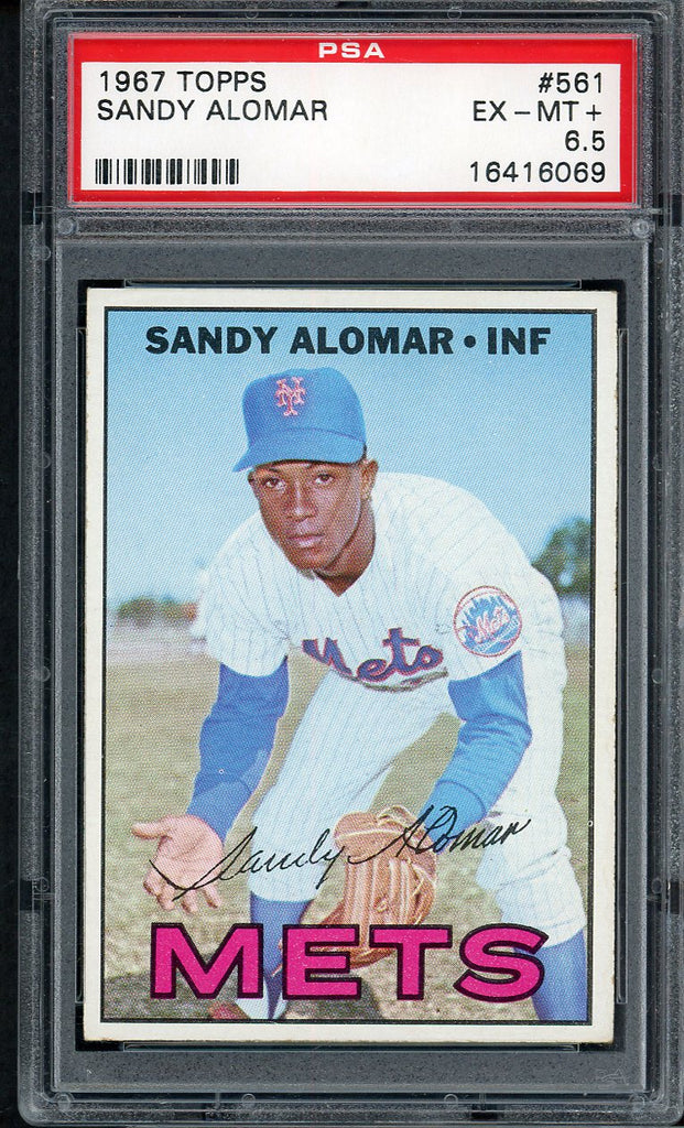 1967 Topps Baseball #561 Sandy Alomar Mets PSA 6.5 EX-MT+ 554913
