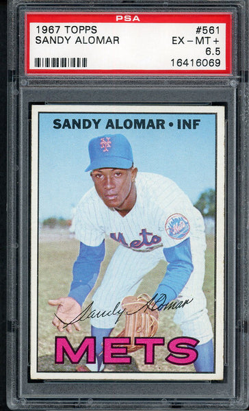 1967 Topps Baseball #561 Sandy Alomar Mets PSA 6.5 EX-MT+ 554913