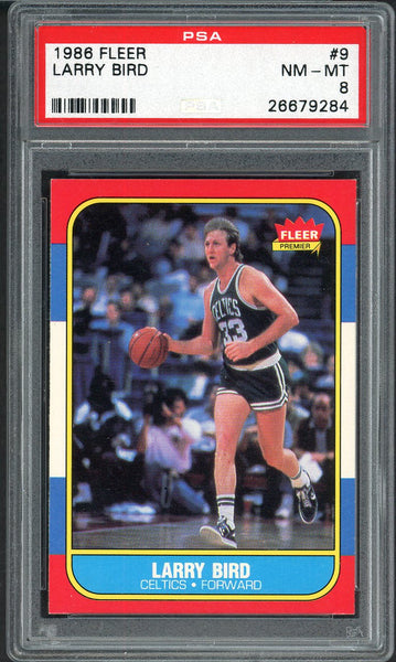 1986 Fleer #009 Larry Bird Celtics PSA 8 NM/MT 554915