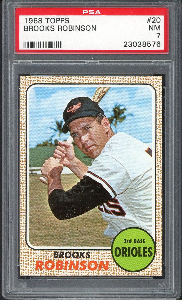 1968 Topps Baseball #020 Brooks Robinson Orioles PSA 7 NM 554916