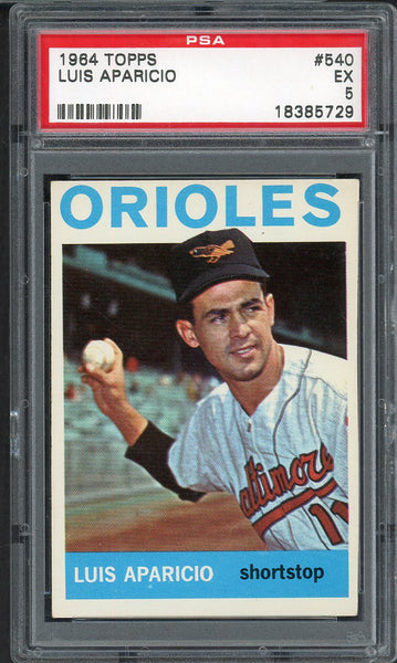 1964 Topps Baseball #540 Luis Aparicio Orioles PSA 5 EX 554927