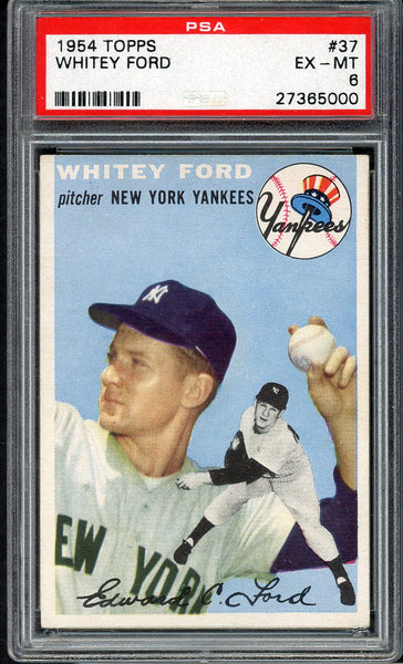 1954 Topps Baseball #037 Whitey Ford Yankees PSA 6 EX-MT 554928