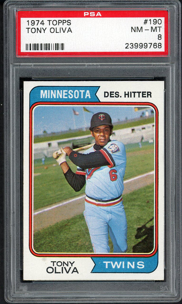 1974 Topps Baseball #190 Tony Oliva Twins PSA 8 NM/MT 554931