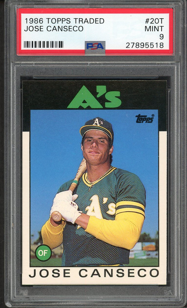 1986 Topps Traded #020T Jose Canseco A's PSA 9 MINT 554933
