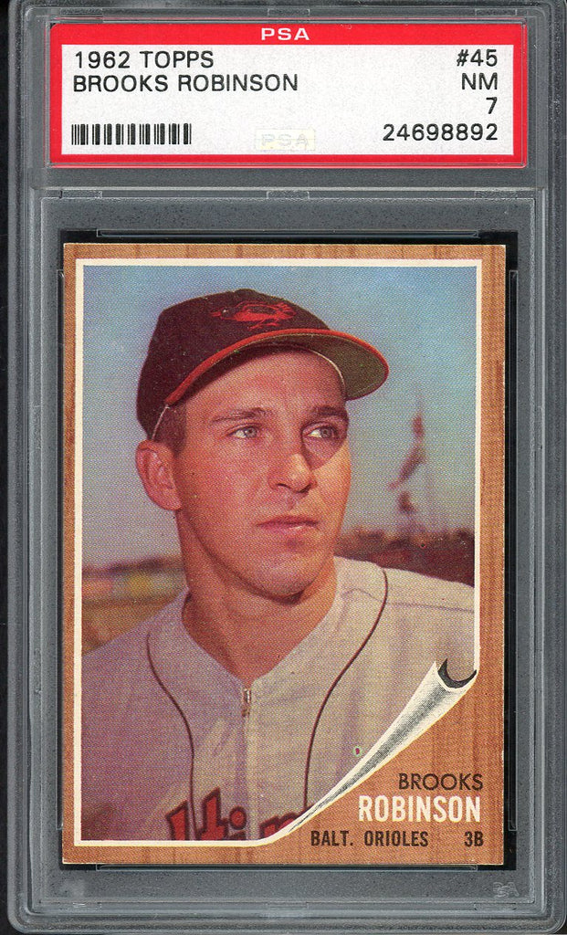 1962 Topps Baseball #045 Brooks Robinson Orioles PSA 7 NM 554936