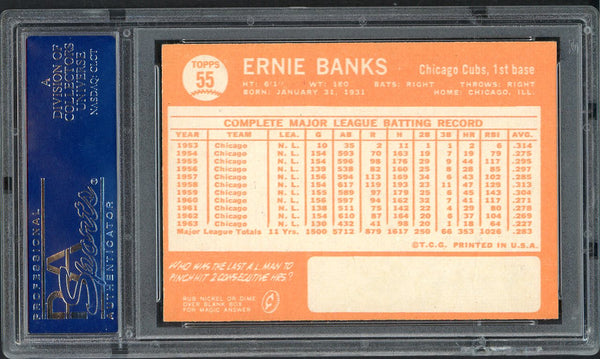 1964 Topps Baseball #055 Ernie Banks Cubs PSA 5 EX 554939