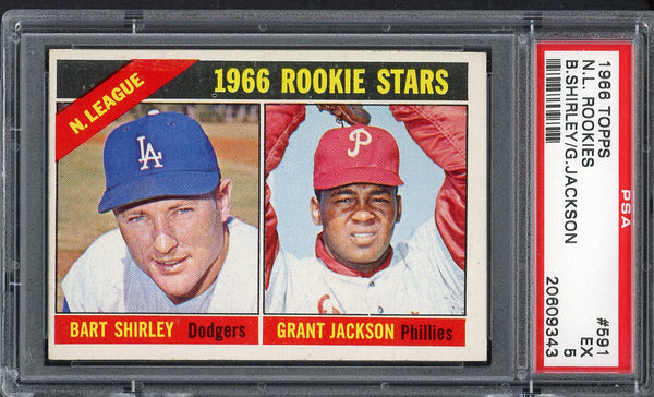 1966 Topps Baseball #591 Grant Jackson Phillies PSA 5 EX 554944