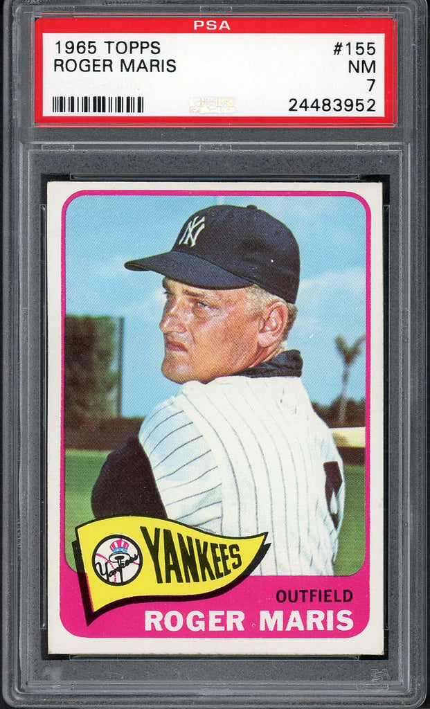 1965 Topps Baseball #155 Roger Maris Yankees PSA 7 NM 554956