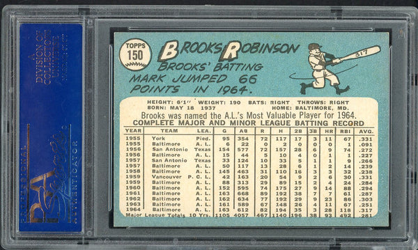 1965 Topps Baseball #150 Brooks Robinson Orioles PSA 6.5 EX-MT+ 554958