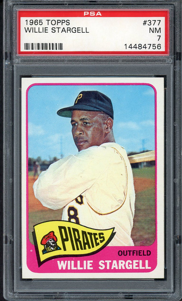 1965 Topps Baseball #377 Willie Stargell Pirates PSA 7 NM 554960