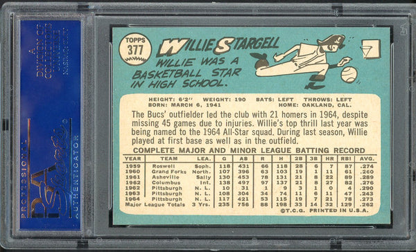1965 Topps Baseball #377 Willie Stargell Pirates PSA 7 NM 554960