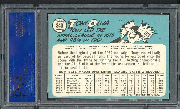 1965 Topps Baseball #340 Tony Oliva Twins PSA 7 NM 554961
