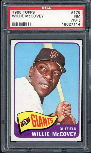 1965 Topps Baseball #176 Willie McCovey Giants PSA 7 NM st 554962