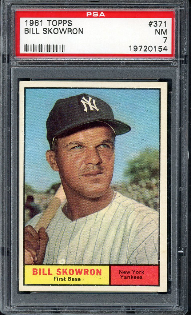1961 Topps Baseball #371 Bill Skowron Yankees PSA 7 NM 554968