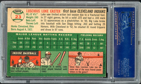 1954 Topps Baseball #023 Luke Easter Indians PSA 7 NM 554970
