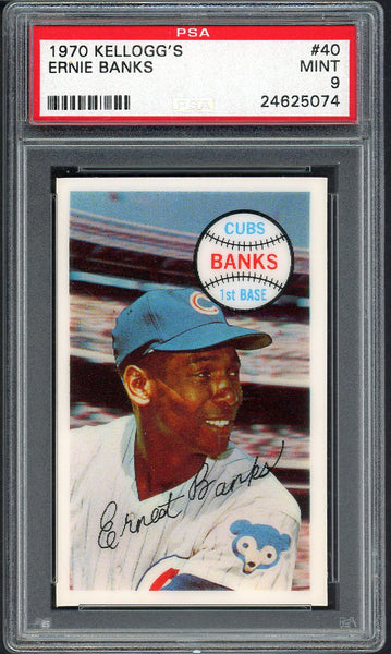 1970 Kelloggs Baseball #040 Ernie Banks Cubs PSA 9 MINT 554971