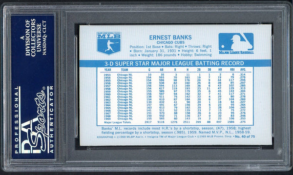 1970 Kelloggs Baseball #040 Ernie Banks Cubs PSA 9 MINT 554971