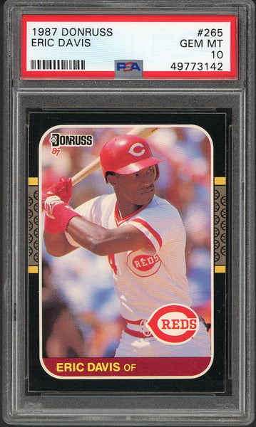1987 Donruss #265 Eric Davis Reds PSA 10 GEM MINT 554982