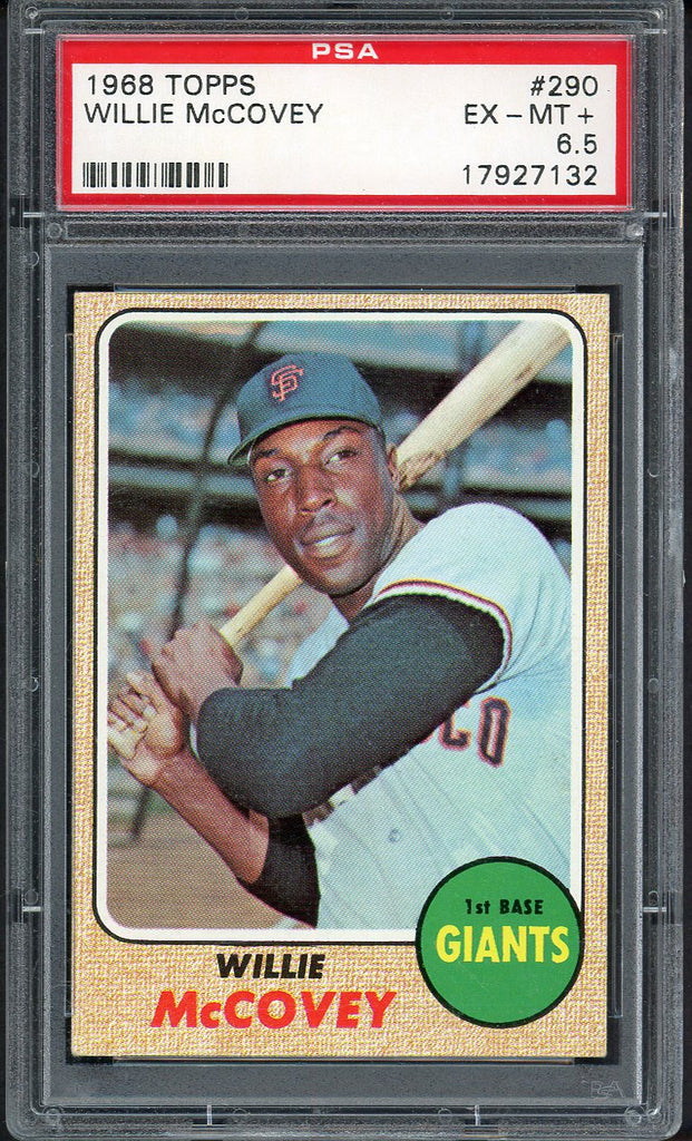1968 Topps Baseball #290 Willie McCovey Giants PSA 6.5 EX-MT+ 554985
