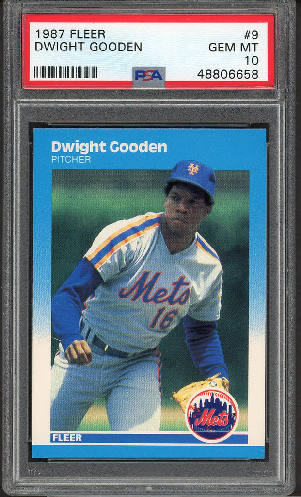 1987 Fleer #009 Dwight Gooden Mets PSA 10 GEM MINT 554989