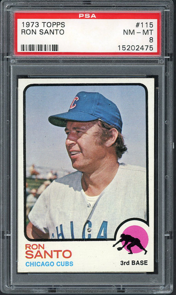 1973 Topps Baseball #115 Ron Santo Cubs PSA 8 NM/MT 554990