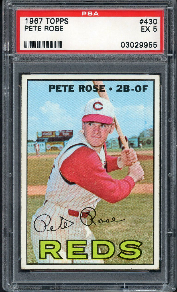 1967 Topps Baseball #430 Pete Rose Reds PSA 5 EX 555000