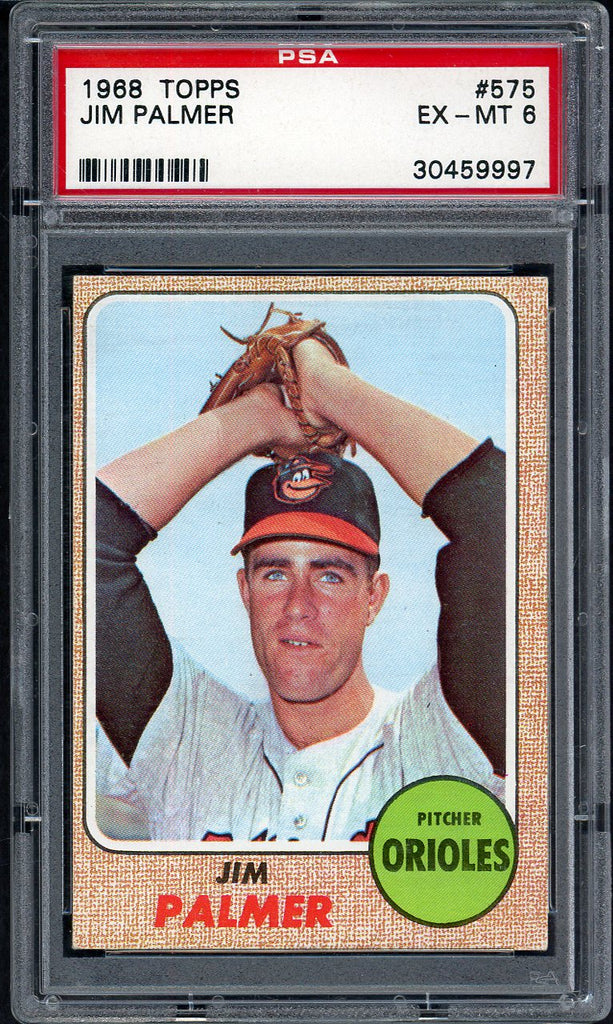 1968 Topps Baseball #575 Jim Palmer Orioles PSA 6 EX-MT 555003