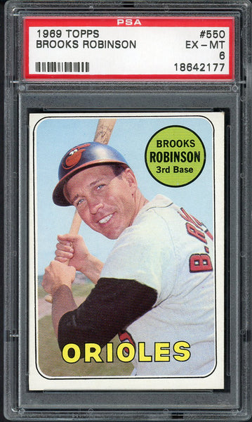 1969 Topps Baseball #550 Brooks Robinson Orioles PSA 6 EX-MT 555006