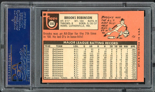 1969 Topps Baseball #550 Brooks Robinson Orioles PSA 6 EX-MT 555006