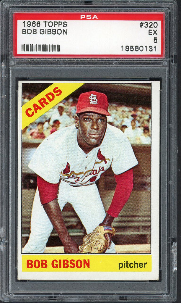 1966 Topps Baseball #320 Bob Gibson Cardinals PSA 5 EX 555018