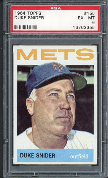 1964 Topps Baseball #155 Duke Snider Mets PSA 6 EX-MT 555021